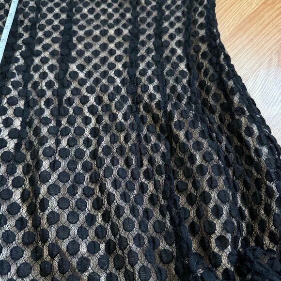 Adrianna Papell Black Lace Print Fit & Flare Sleeveless Dress Size 10 Cocktail - Picture 11 of 12
